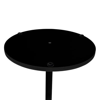 Imagem de Mesa de Canto Lateral Alta Redonda para Sala Albany - Preta