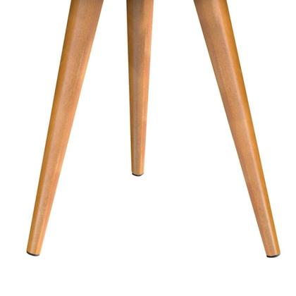 Imagem de Mesa De Canto Mesinha Apoio Sofá Aparador Lateral Sala Decor Classic Off White/Freijo