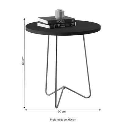 Imagem de Mesa de Canto Nature/Preto 8004 - Jb Bechara