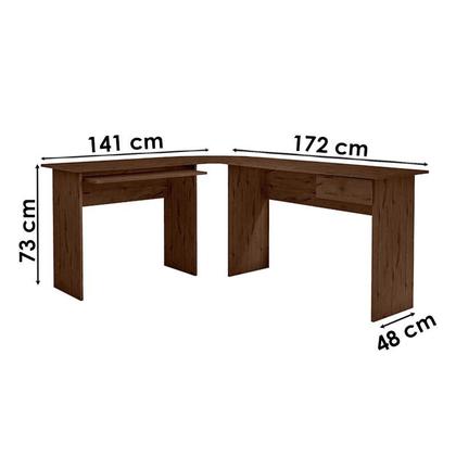 Imagem de Mesa de Canto para Computador Max Jacarandá  Zanzini