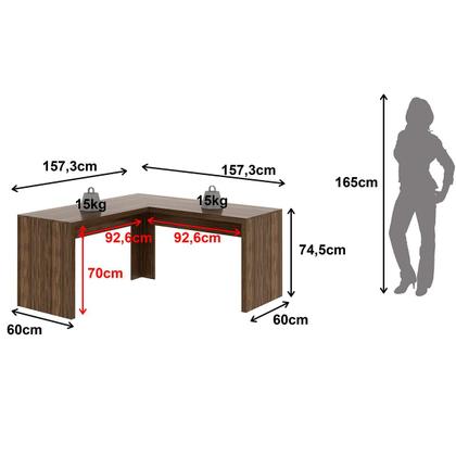 Imagem de Mesa de Canto para Escritório em L Angular MDP