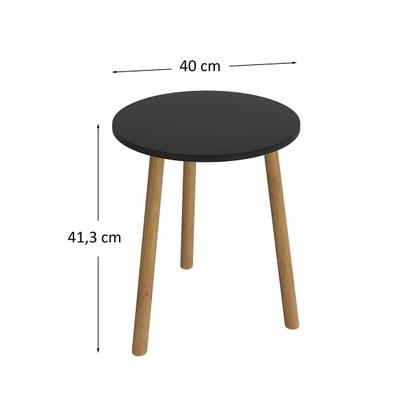 Imagem de Mesa de canto redonda apoio pes palito sala luxo