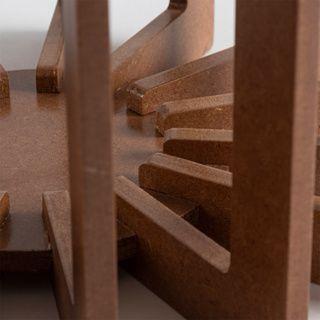 Imagem de Mesa De Canto Redonda Lateral Sofá Ravena 60cm Altura Branco