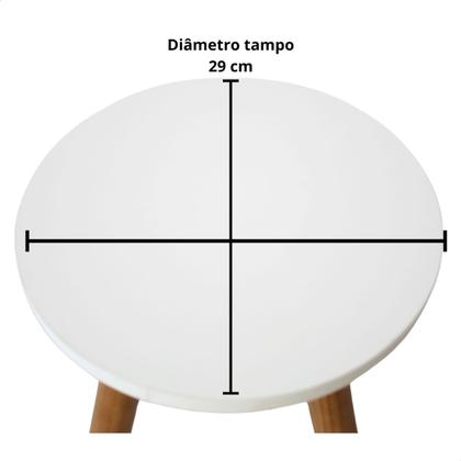 Imagem de Mesa de Canto Redonda Pé Palito Apoio de Sofa Decoração MDF