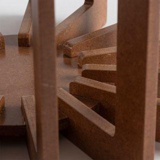 Imagem de Mesa De Canto Sala Sofá Quarto Ravena 40cm Altura 40cm de Diâmetro Cor Branco