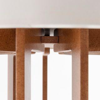 Imagem de Mesa De Canto Sala Sofá Quarto Ravena 40cm Altura 40cm de Diâmetro Cor Branco