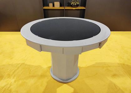 Imagem de Mesa de Carteado com Gavetas e Porta copos Nude - 1,09x0,80 - Sem xadrez