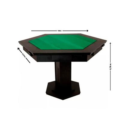 Imagem de Mesa De Carteado Sextavada - 2 Gavetas