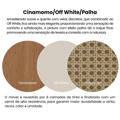 Imagem de Mesa de Centro 2 Gavetas e Detalhe em Impressão Palha Trama Marrom