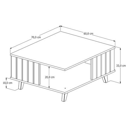 Imagem de Mesa de Centro Açai Sala com Pés de Madeira Maciça