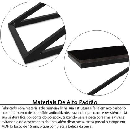 Imagem de Mesa De Centro Astana Retangular Para Sala Decor Madeira MDF Compacta Preta