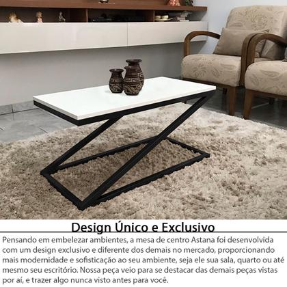 Imagem de Mesa De Centro Astana Retangular Para Sala Decor Madeira MDF Compacta Preta