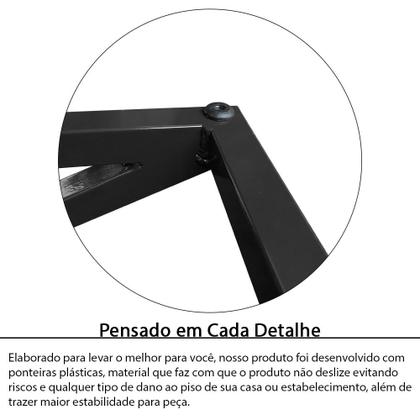 Imagem de Mesa De Centro Astana Retangular Para Sala Decor Madeira MDF Compacta Preta