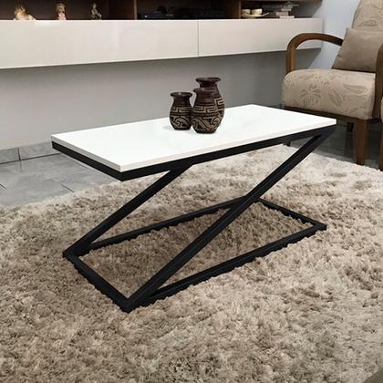 Imagem de Mesa De Centro Astana Retangular Para Sala Decor Madeira MDF Compacta Preta