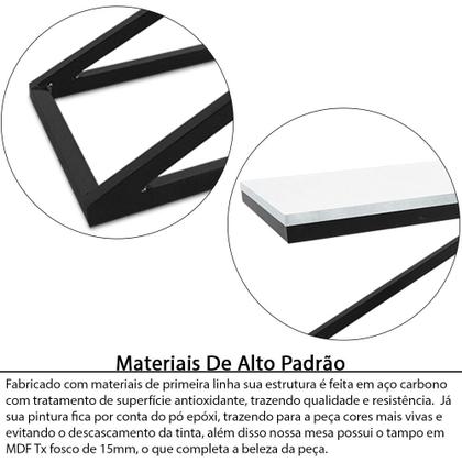 Imagem de Mesa De Centro Astana Retangular Para Sala Decor Madeira MDF Compacta Preta