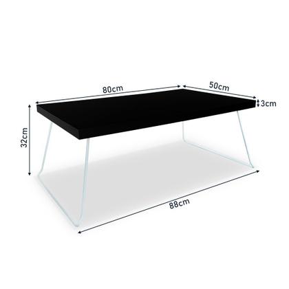 Imagem de Mesa de Centro Berlim Retangular em Aço e MDF Clean - Branca e Preta