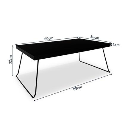 Imagem de Mesa de Centro Berlim Retangular em Aço e MDF Clean - Preta