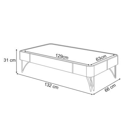 Imagem de Mesa de Centro Cadenza com Pés em Aço