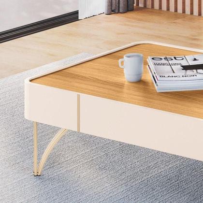 Imagem de Mesa De Centro Cadenza Off White Cinamomo - Hb Móveis