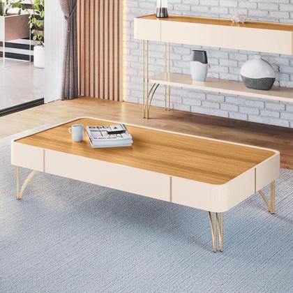 Imagem de Mesa De Centro Cadenza Off White Cinamomo - Hb Móveis