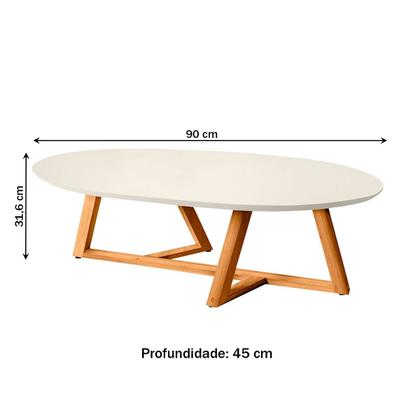 Imagem de Mesa de Centro Classic Off White/Nature - Tebarrot