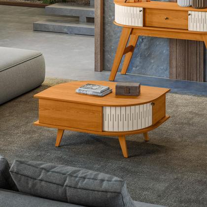 Imagem de Mesa de Centro com 1 Porta Áquila Cinamomo Off White