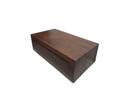 Imagem de Mesa de Centro com Gaveta Passante Madeira Maciça Estilo Rústico -Toronto