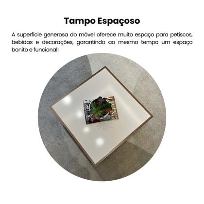 Imagem de Mesa de Centro com Rodízio Quadrada Saara