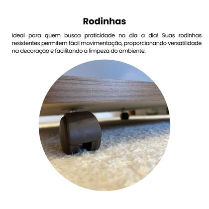 Imagem de Mesa de Centro com Rodízio Quadrada Saara