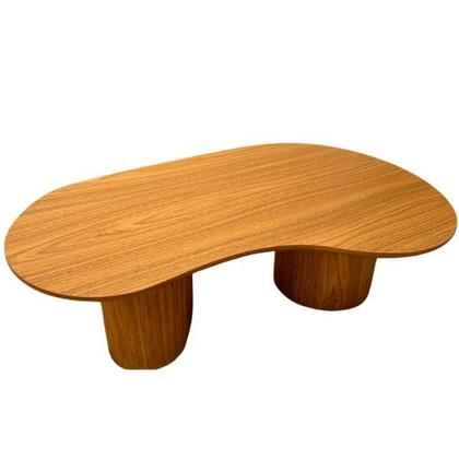 Imagem de Mesa de Centro Cone Orgânica Oval 160x90 cm com 2 Base Madeira Freijó Tampo Freijó