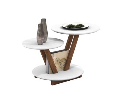 Imagem de Mesa De Centro DMOB Laguna Redonda Moderna e Decorativa