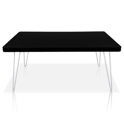 Imagem de Mesa de Centro Dublin Retangular em Aço e MDF Clean - Branca e Preta