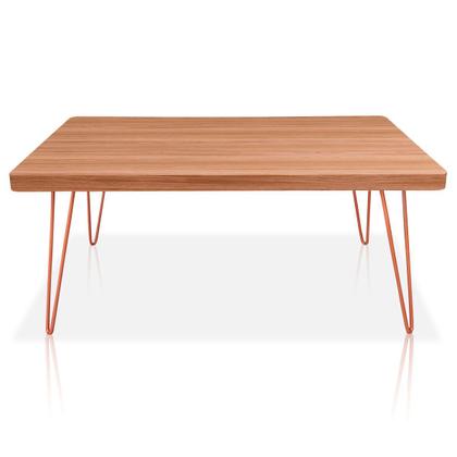 Imagem de Mesa de Centro Dublin Retangular em Aço e MDF Clean - Cobre e Jade