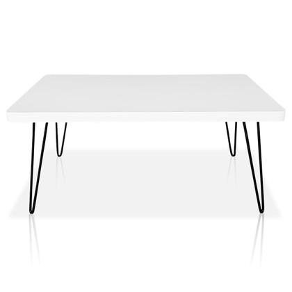 Imagem de Mesa de Centro Dublin Retangular em Aço e MDF Clean - Preta e Branca
