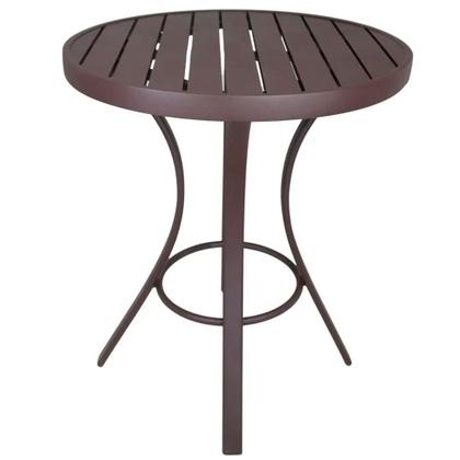 Imagem de Mesa de Centro Emily com Tampo Ripado em Alumínio para Área, Jardim, Edícula, Piscina e Decoração Trama Original