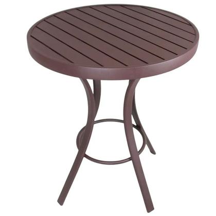 Imagem de Mesa de Centro Emily com Tampo Ripado em Alumínio para Área, Jardim, Edícula, Piscina e Decoração Trama Original