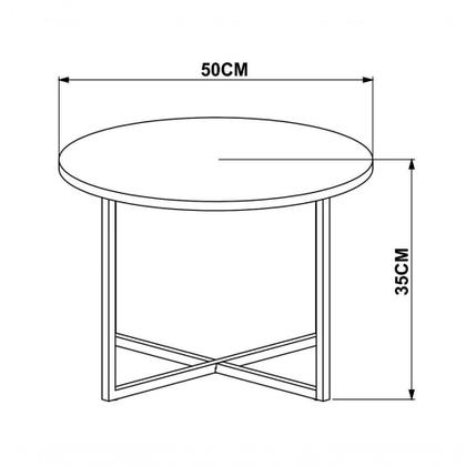 Imagem de Mesa De Centro Est Aço 27857 Linha Complementos Vermont Pret