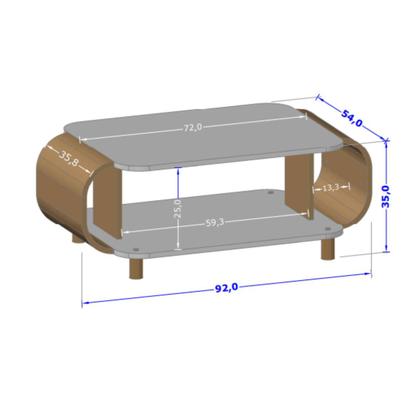 Imagem de Mesa de centro Floripa Off White Naturalle Moderno Bechara