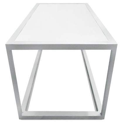 Imagem de Mesa De Centro Goldin Retangular Para Sala Decoração Branco/Branco