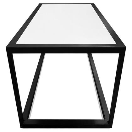 Imagem de Mesa De Centro Goldin Retangular Para Sala Decoração Preto/Branco