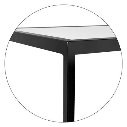 Imagem de Mesa De Centro Goldin Retangular Para Sala Decoração Preto/Branco