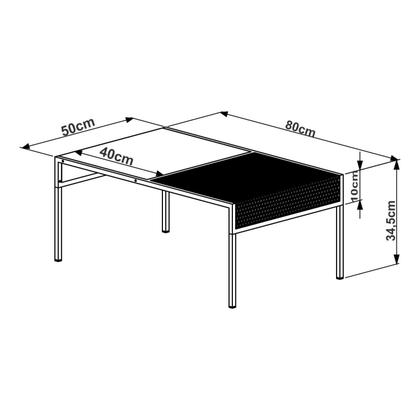 Imagem de Mesa de Centro Industrial York 80 cm - Vermont/Preto