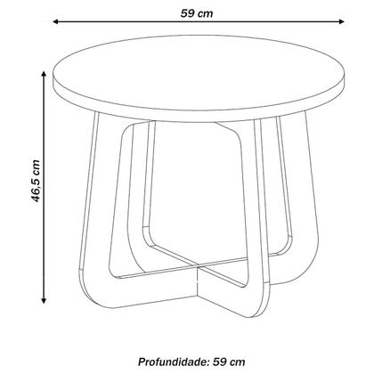 Imagem de Mesa de Centro Jasmin 100% Mdf Menta/Carvalho - Artely Móveis