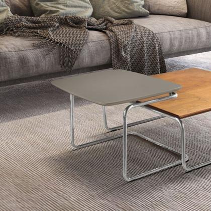 Imagem de Mesa de Centro Kairos Base Cromada 54x43cm LarFlex