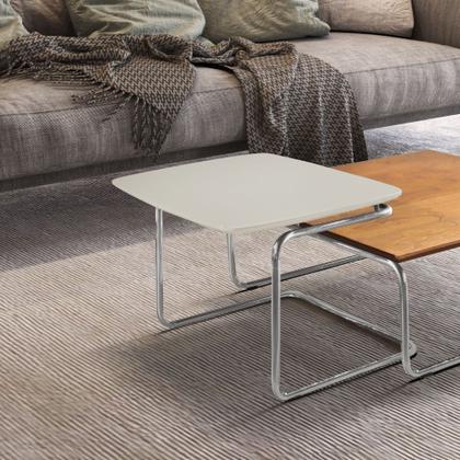 Imagem de Mesa de Centro Kairos Base Cromada 54x43cm LarFlex