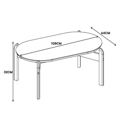 Imagem de Mesa de Centro Lizz Oblonga - Casa D