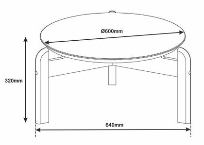 Imagem de Mesa De Centro Lizz Redonda Com Pés Em Madeira Maciça