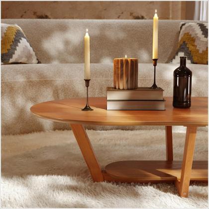 Imagem de Mesa De Centro MDF Elegance Nature Tebarrot Móveis