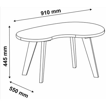 Imagem de Mesa de Centro Orgânica com Bordas Boleadas