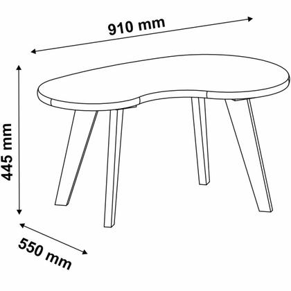 Imagem de Mesa de Centro Orgânica com Bordas Boleadas